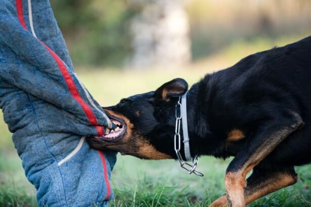 how to stop a dog from biting dog biting training sleeve during obedience training